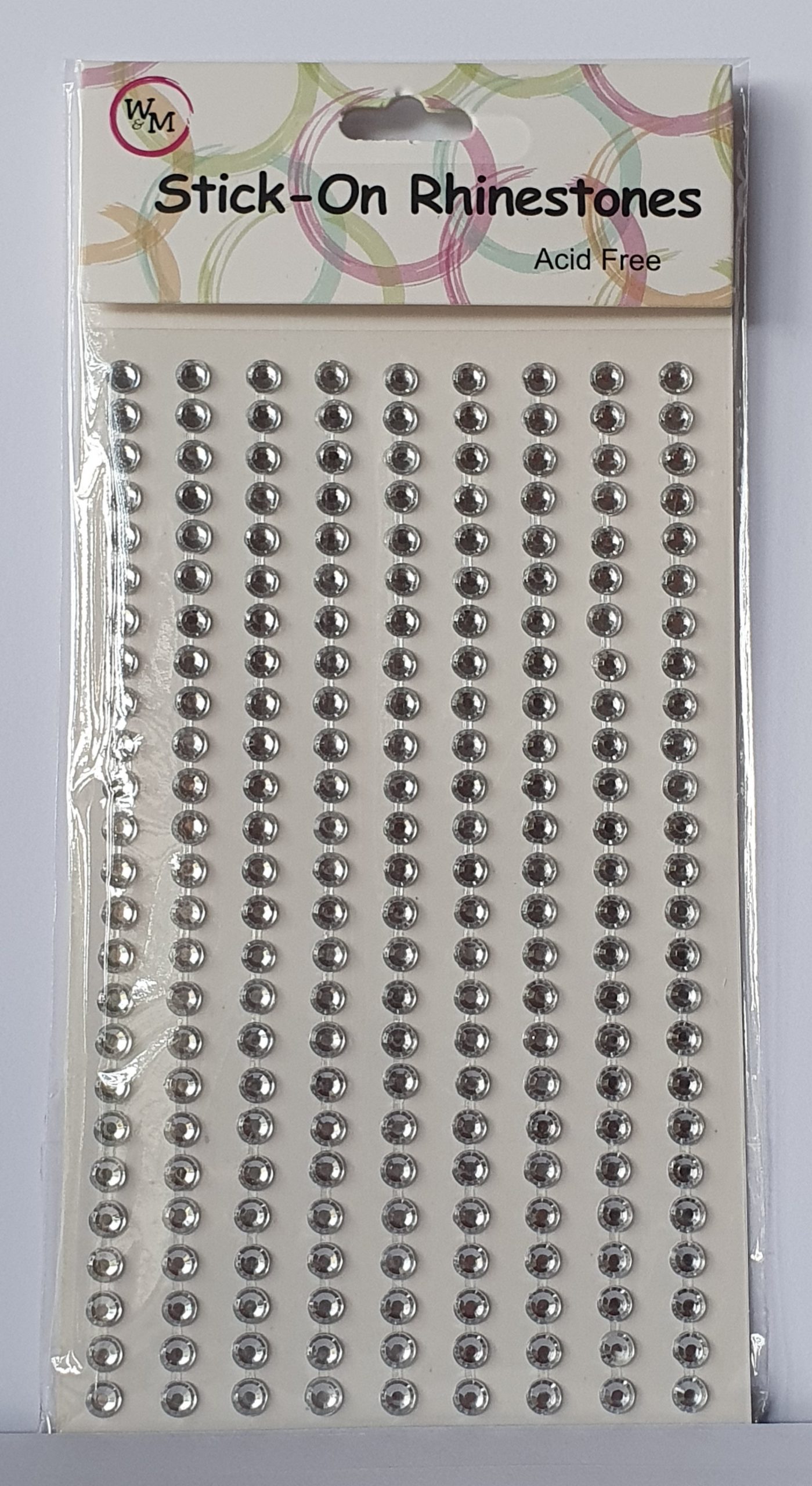R/stone Stick-on Silver 4mm