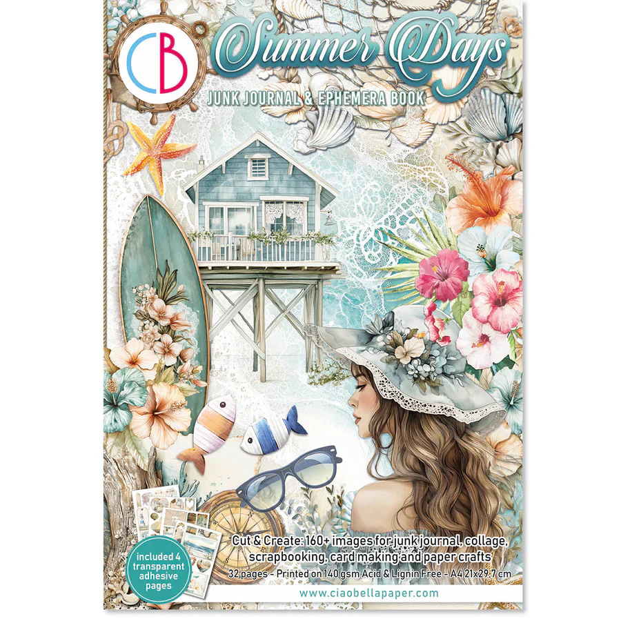 Ciao Bella Summer Days Junk Journal Ephemera book